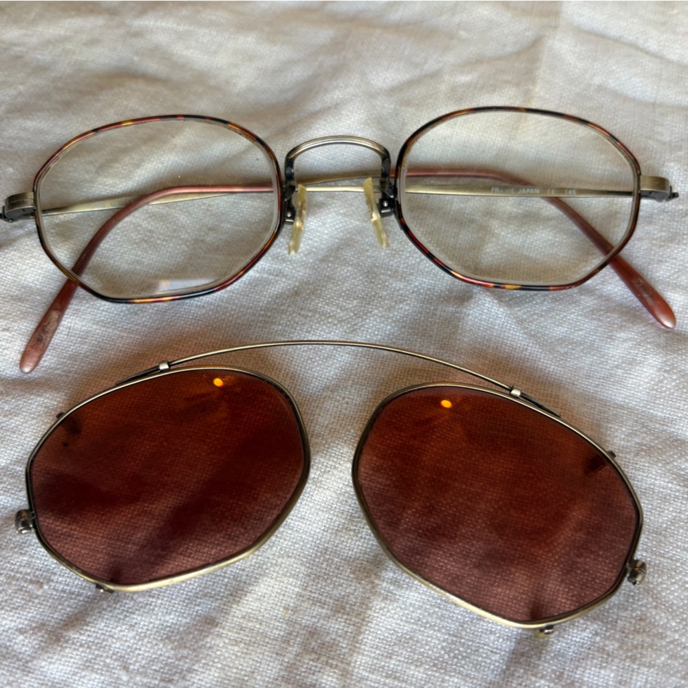 Calvin Klein Silver and Brown Glasses unisex